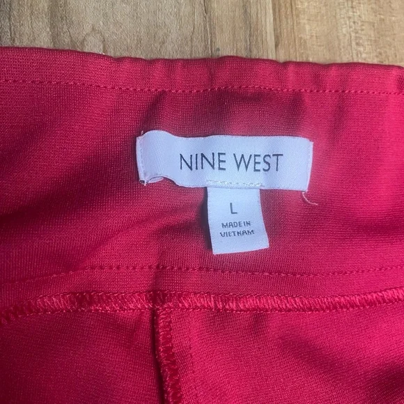 Nine West Red Straight Leg Dress Pants Women's Size Large - Picture 2 of 5